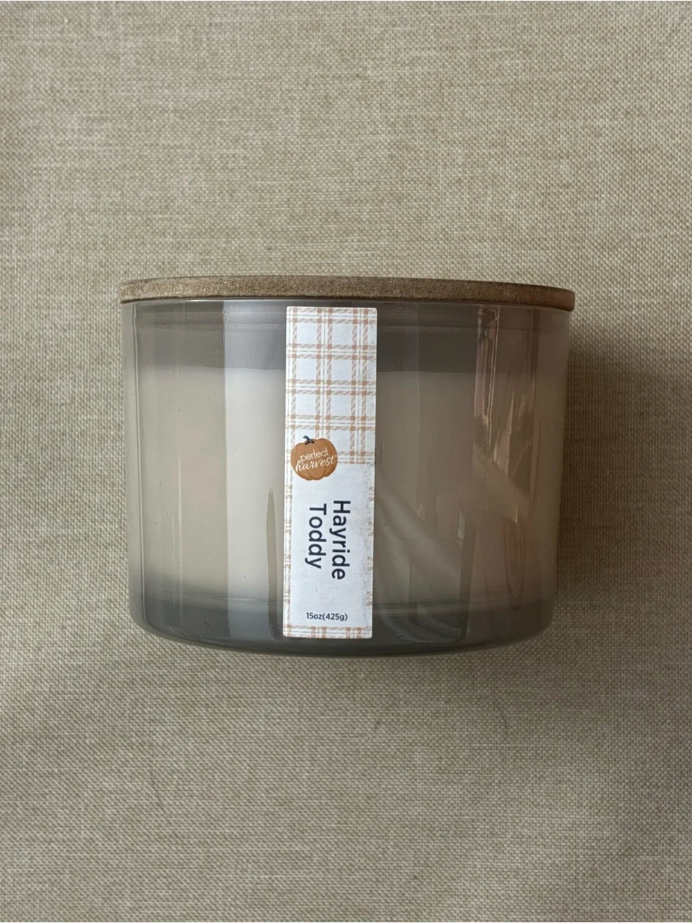 Hayride Toddy Scented Candle - Cream Glass